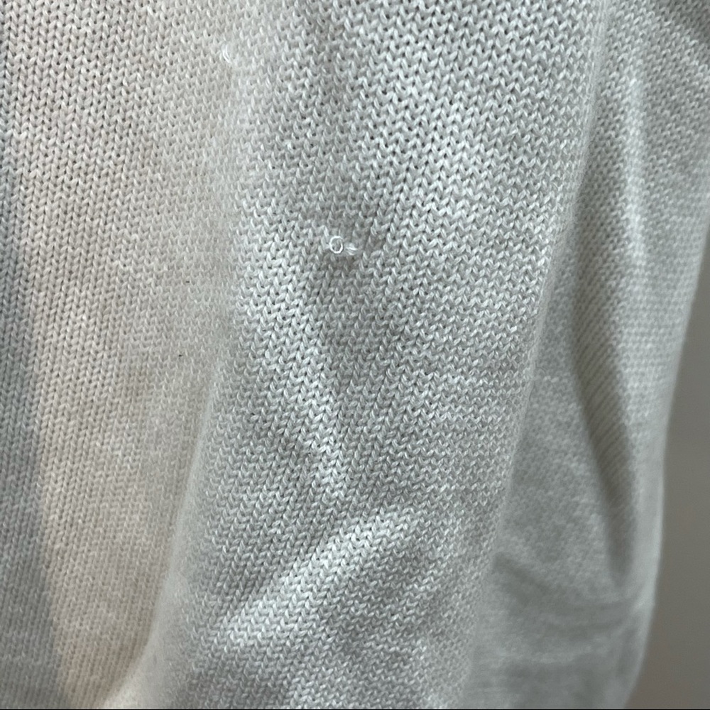Molly & ISADORA ivory lace up sweater 1X - Picture 3 of 7